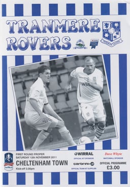 Tranmere Rovers v Cheltenham Match Programme 2011-11-12